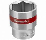 Головка торцевая шестигранная 27 мм /М18/ CrV, под квадрат 1/2", хромированная Matrix купить по цене 266.80 руб. в Москве. Самовывоз или доставка в день заказа.
