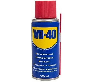 Смазка универсальная WD-40 100 мл купить по цене 590 руб. в Москве. Самовывоз или доставка в день заказа.