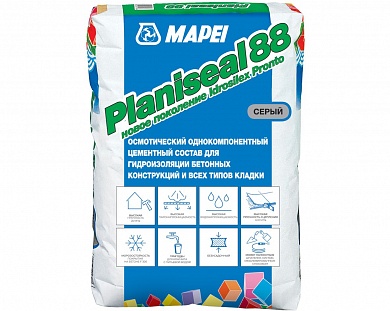 Гидроизоляция Mapei Planiseal 88 25 кг купить по цене 1&nbsp;140 руб. в Москве. Самовывоз или доставка в день заказа.
