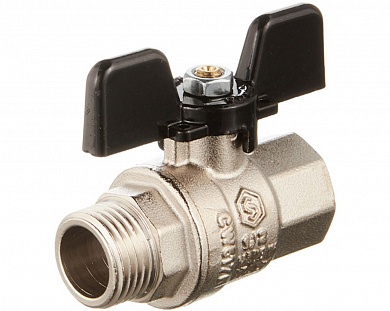 Кран шаровой полнопроходной, ВР/НР, ручка бабочка 1 STOUT SVB-0004-000025 купить по цене 1&nbsp;385 руб. в Москве. Самовывоз или доставка в день заказа.