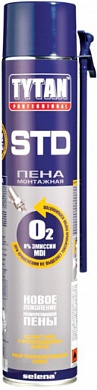 Пена монтажная бытовая TYTAN STD ERGO летняя 750 мл купить по цене 490 руб. в Москве. Самовывоз или доставка в день заказа.