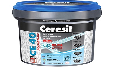 Затирка цементная Ceresit CE 40 Aquastatic №03 белый мрамор 2кг купить по цене 961 руб. в Москве. Самовывоз или доставка в день заказа.