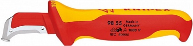 Нож для снятия изоляции с пяткой Knipex KN-9855 купить по цене 4&nbsp;206 руб. в Москве. Самовывоз или доставка в день заказа.