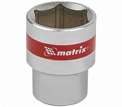Головка торцевая шестигранная 22 мм /М14/ CrV, под квадрат 1/2", хромированная Matrix купить по цене 172.70 руб. в Москве. Самовывоз или доставка в день заказа.