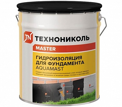 Мастика битумная для фундамента Технониколь АкваМаст 18 кг купить по цене 4&nbsp;550 руб. в Москве. Самовывоз или доставка в день заказа.
