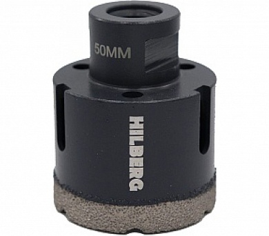 Коронка алмазная по керамограниту M14 d50 мм Hilberg Super Hard HH650 купить по цене 2&nbsp;620 руб. в Москве. Самовывоз или доставка в день заказа.