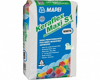 Клей плиточный Mapei KERAFLEX MAXI S1 на цементной основе белый 25кг 1202325 купить по цене 1&nbsp;760 руб. в Москве. Самовывоз или доставка в день заказа.