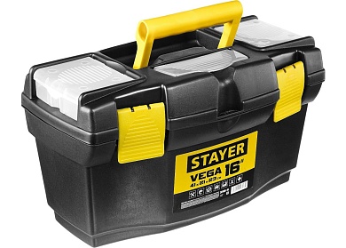 Ящик для инструмента Stayer Vega 16" 410х210х230 купить по цене 1&nbsp;115 руб. в Москве. Самовывоз или доставка в день заказа.