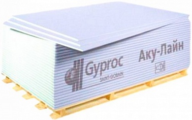 AkuLine ГКЛА Gyproc 2000х1200х12.5мм (2.4 м²) купить по цене 970 руб. в Москве. Самовывоз или доставка в день заказа.