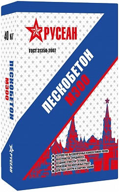 Пескобетон М300 Русеан 40кг купить по цене 432 руб. в Москве. Самовывоз или доставка в день заказа.