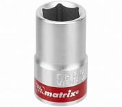 Головка торцевая шестигранная 14 мм CrV, под квадрат 1/2", хромированная Matrix купить по цене 100.30 руб. в Москве. Самовывоз или доставка в день заказа.