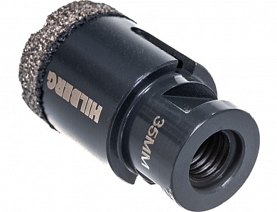 Коронка алмазная по керамограниту M14 d35 мм Hilberg Super Hard HH635 купить по цене 1&nbsp;885 руб. в Москве. Самовывоз или доставка в день заказа.