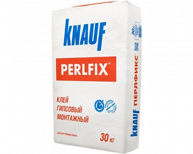Клей гипсовый монтажный Knauf Перлфикс 30 кг купить по цене 600 руб. в Москве. Самовывоз или доставка в день заказа.